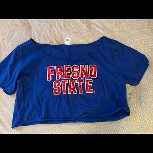 Fresno state blue PINK crop top